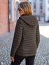 Damen Winterjacke Kapuzenjacke mit Reißverschluss, Maschinenwaschbar Frauen Wintersjackett